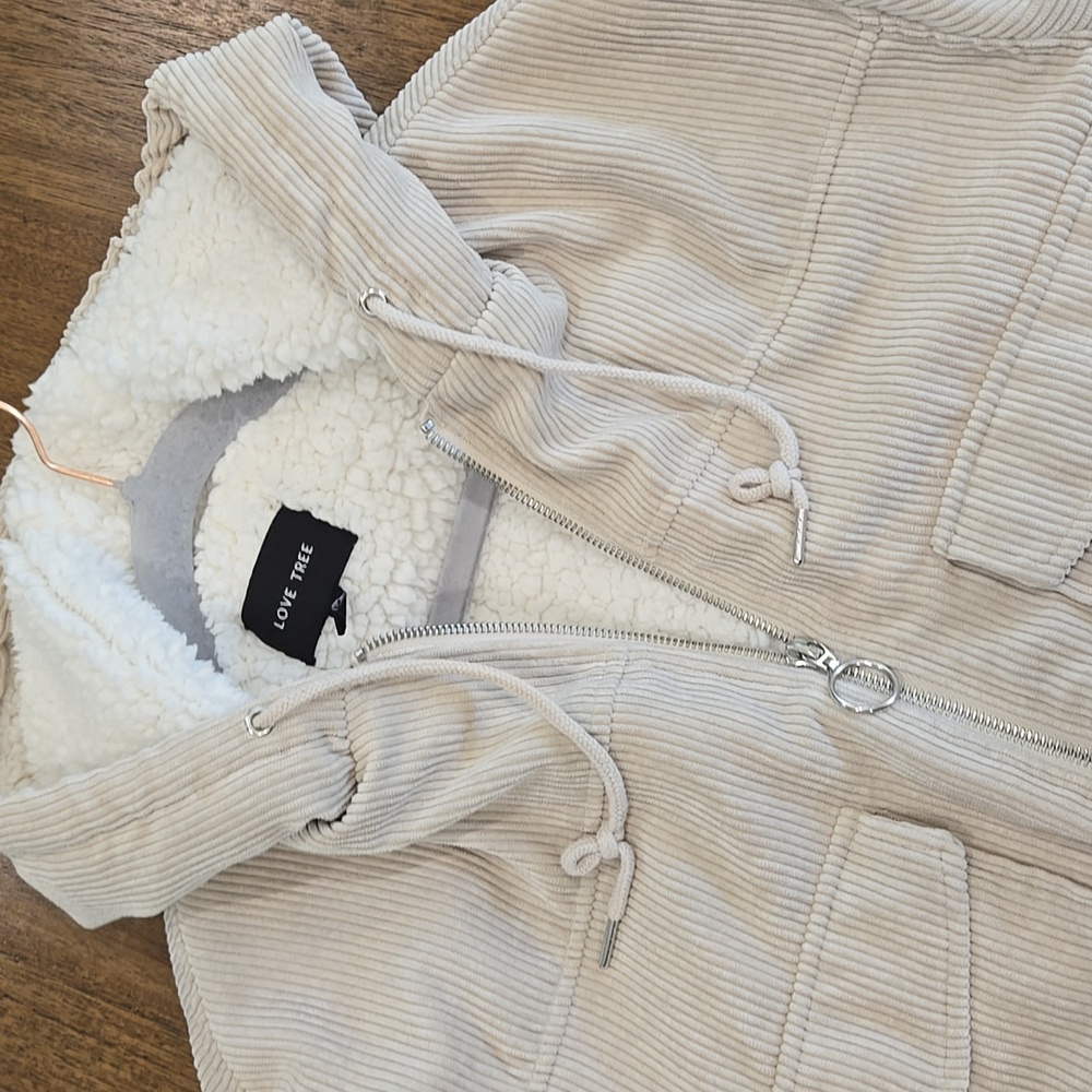 Love Tree Cropped Corduroy Sherpa Jacket - Picture 11 of 11